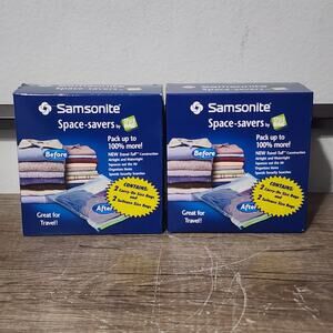 Samsonite Space-Saver Bags 8 Pack Includes 4 Carry-On 4 Suitcase Size Bags